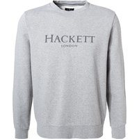 HACKETT Herren Sweatshirt grau Baumwolle Logo und Motiv Classic Fit von Hackett