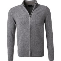 HACKETT Herren Strickjacke grau Lammwolle unifarben von Hackett