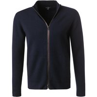 HACKETT Herren Strickjacke blau Merinowolle unifarben von Hackett