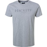 HACKETT Herren T-Shirt grau Baumwolle meliert Classic Fit von Hackett