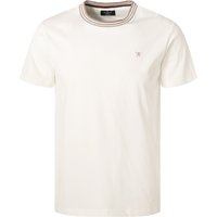 HACKETT Herren T-Shirt beige Baumwolle Classic Fit von Hackett