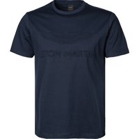 HACKETT Herren T-Shirt blau Baumwolle von Hackett