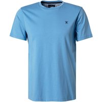 HACKETT Herren T-Shirt blau Baumwolle Classic Fit von Hackett