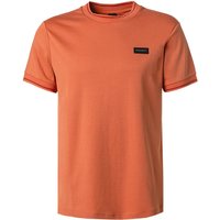 HACKETT Herren T-Shirt orange Baumwolle von Hackett