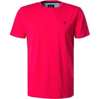 HACKETT Herren T-Shirt rot Baumwolle Classic Fit von Hackett