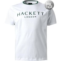 HACKETT Herren T-Shirt weiß Baumwolle von Hackett