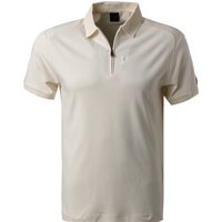 HACKETT Herren Zip-Polo beige Baumwoll-Jersey von Hackett