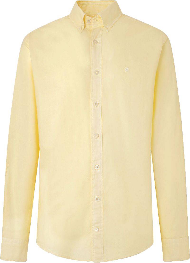 Hackett Hemd Garment Dyed Gelb - Größe XL von Hackett