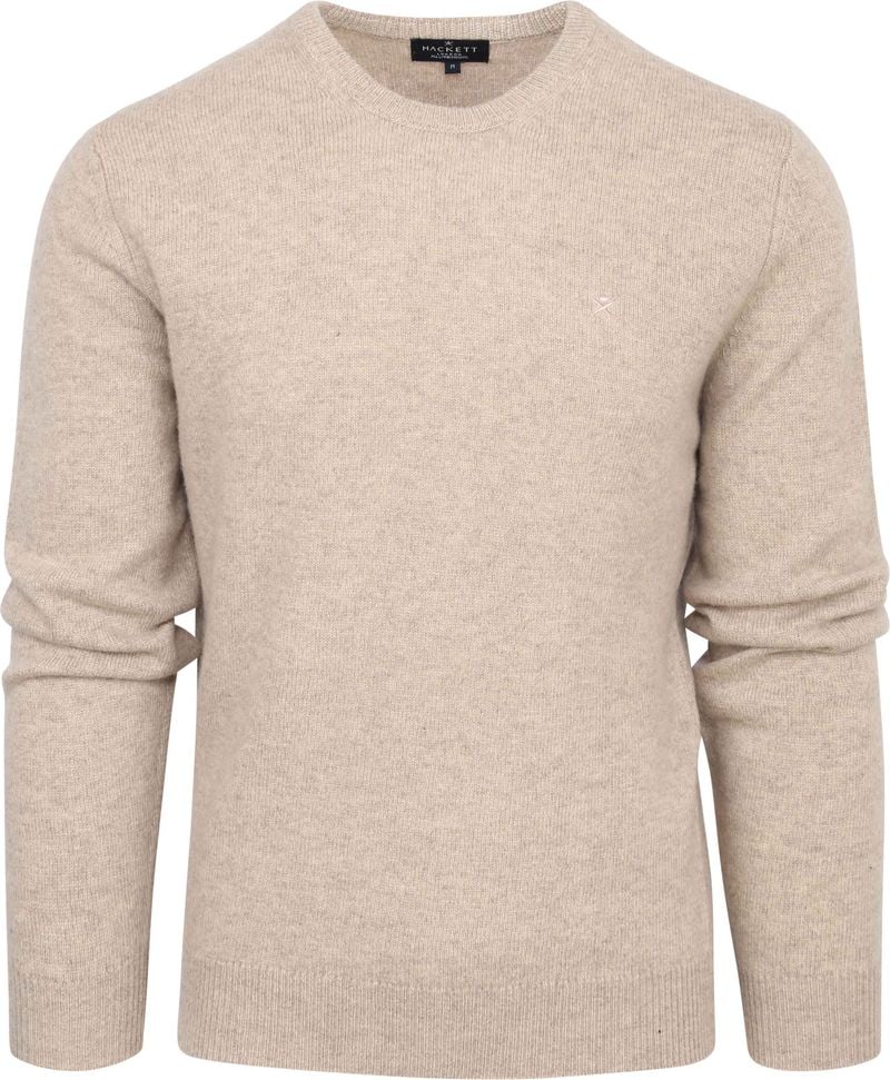 Hackett Lammwoll Pullover Beige - Größe L von Hackett