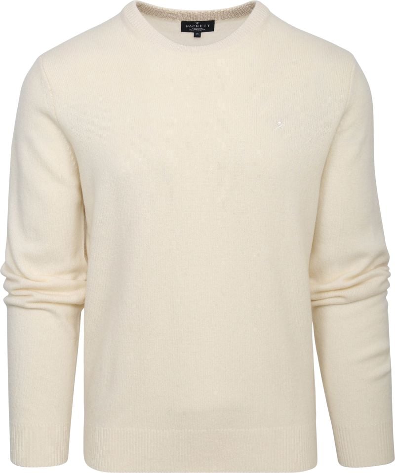 Hackett Lammwoll Pullover Ecru - Größe L von Hackett