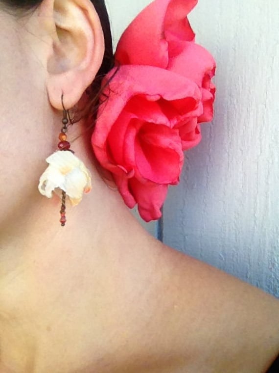Zierliche Pfirsich Ombre Stoff Blume Ohrringe Fuchsia Tango Flamenco Bauchtanz Fee Hand Gemacht Einzigartige Blumenohrringe Zierliche Pfirsich Ombre Stoff Blume Ohrringe Fuchsia Tango Flamenco Bauchtanz Fee Hand Gemacht Einzigartige Blumenohrringe von HacktBellydance