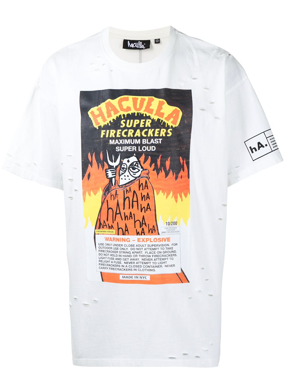 Haculla Firecracker Vintage T-Shirt - Weiß von Haculla