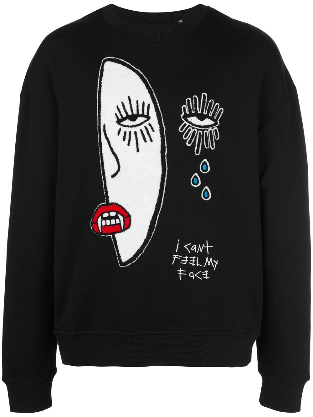 Haculla 'I can't feel my face' Sweatshirt - Schwarz von Haculla