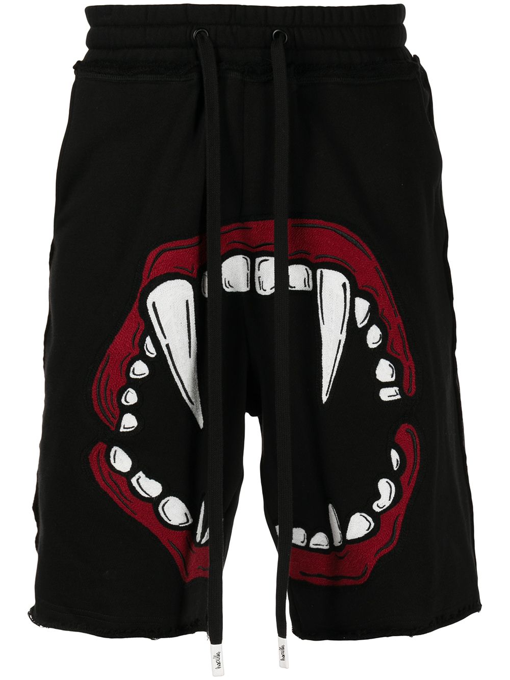 Haculla Joggingshorts mit Fang Lip-Print - Schwarz von Haculla