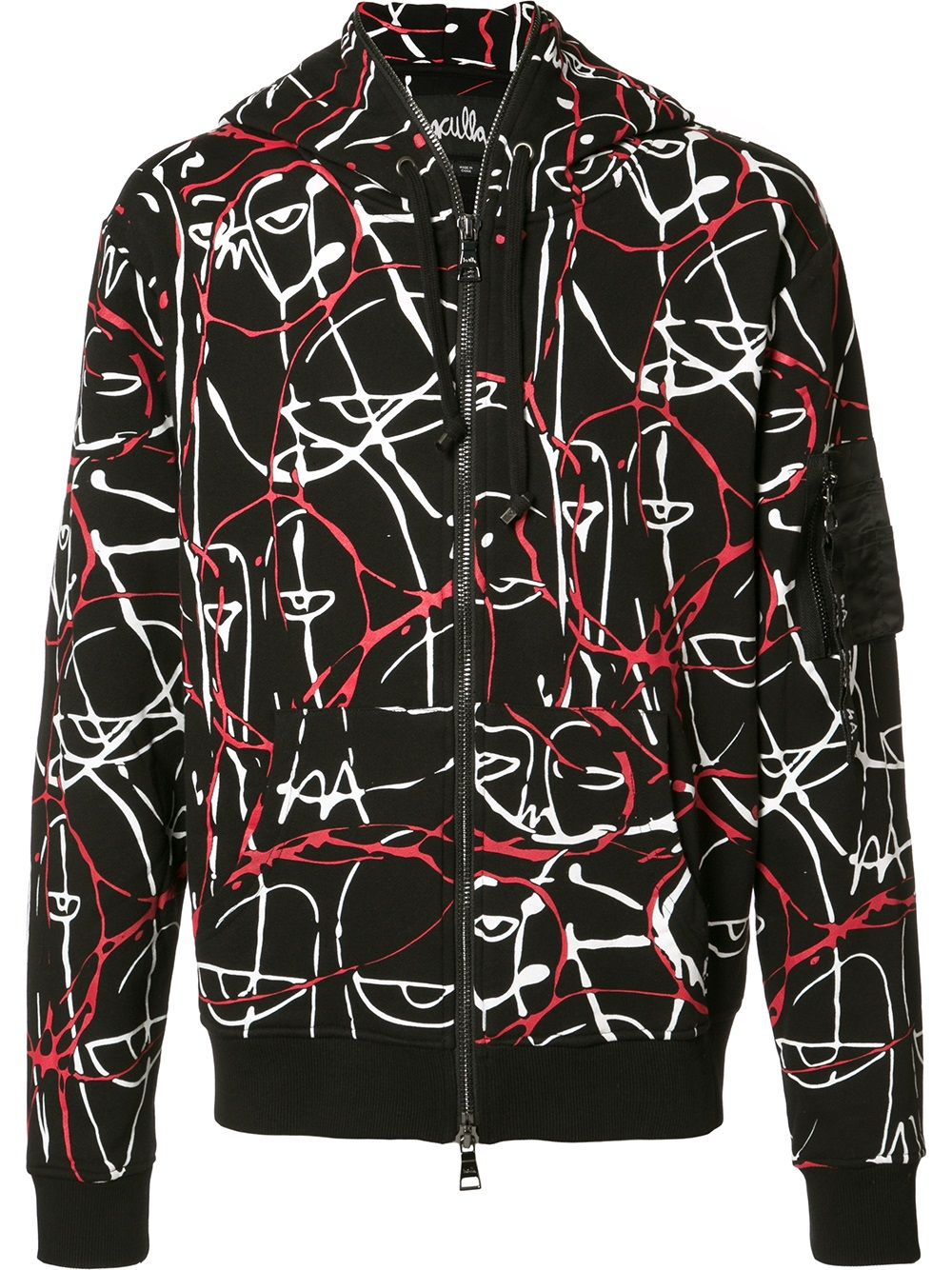 Haculla Kapuzenjacke mit abstraktem Print - Schwarz von Haculla