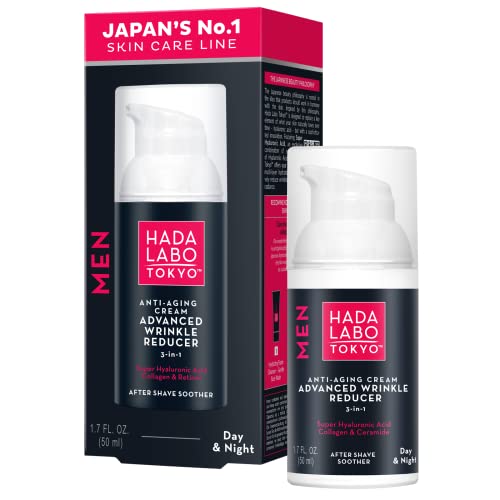 Hada Labo Tokyo Men Anti Aging Hyaluron Creme Faltenreduzierer für Tag & Nacht intensive Feuchtigkeit für Männer 50ml von Hada Labo Tokyo