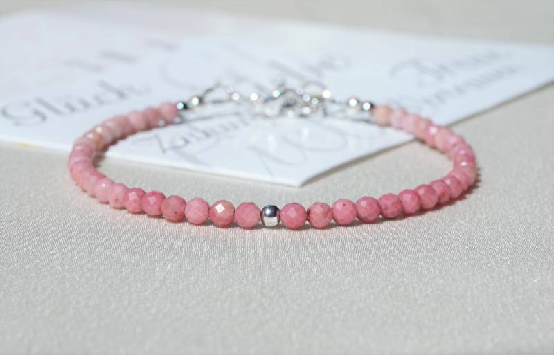 Rhodonit Armband-Natürliche Echte Edelsteinkugeln, Rosa Heilkristall, Winzige Einzigartige Armkettchen Rhodonit Armband-Natürliche Echte Edelsteinkugeln, Rosa Heilkristall, Winzige Einzigartige Armkettchen von HadisDesigns