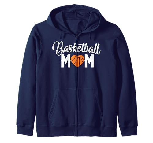 Basketball Mama süßes Muttergeschenk für Frauen lustiges Herz Kapuzenjacke von Hadley Designs