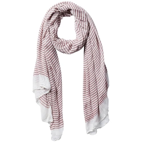 Hadley Wren Damen Leichter Insektenschutz-Schal für den Sommer, Rot gestreift, Einheitsgröße von Hadley Wren