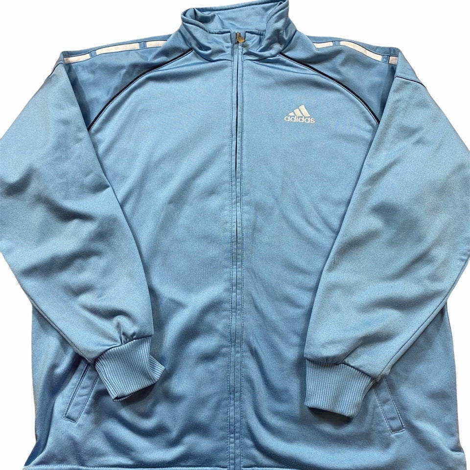 Adidas Vintage Zip Up Trainingsjacke in Blau von HadrianVintage