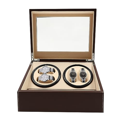 Hadwigger 4+6 Uhrenbeweger für Automatikuhren,<10DB leisem Motor Automatische Uhrenbeweger Box Watch Winder aus PU Leder Luxuriöser Uhrenvitrine Geburtstagsgeschenk für Männer und Frauen Hadwigger 4+6 Uhrenbeweger für Automatikuhren,<10DB leisem Motor Automatische Uhrenbeweger Box Watch Winder aus PU Leder Luxuriöser Uhrenvitrine Geburtstagsgeschenk für Männer und Frauen von Hadwigger