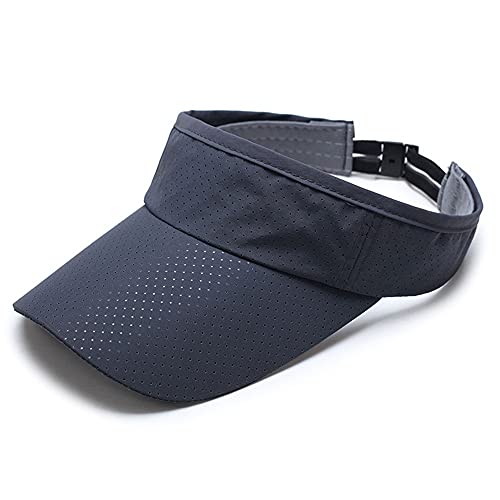 Hadwii Unisex Reise Sonnenhut Sommerhut Kappe Schirmmütze Schnell-Trocknend Outdoor Sonnenblende Sonnenschild Strand Tennis Golf Sonne Visier Cap Einstellbar ，Dunkelgrau von Hadwii