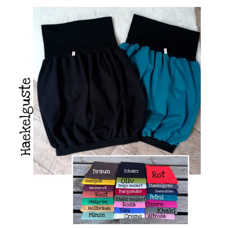 22 Farben Umstandsrock Mama Ballonrock Rock Schwangerschaft Mit Langem Bauchbund Breites Bündchen von Haekelguste