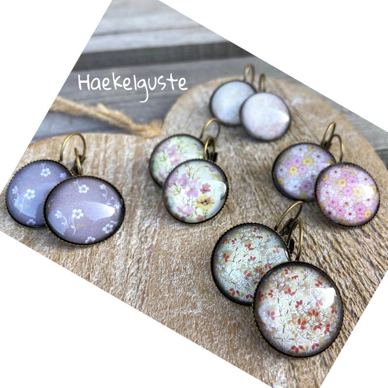 20 Mm Große Ohrhänger Bronze Schmuck Ohrringe Blüten Miniblümchen Geschenk Muttertag Ostern von Haekelguste