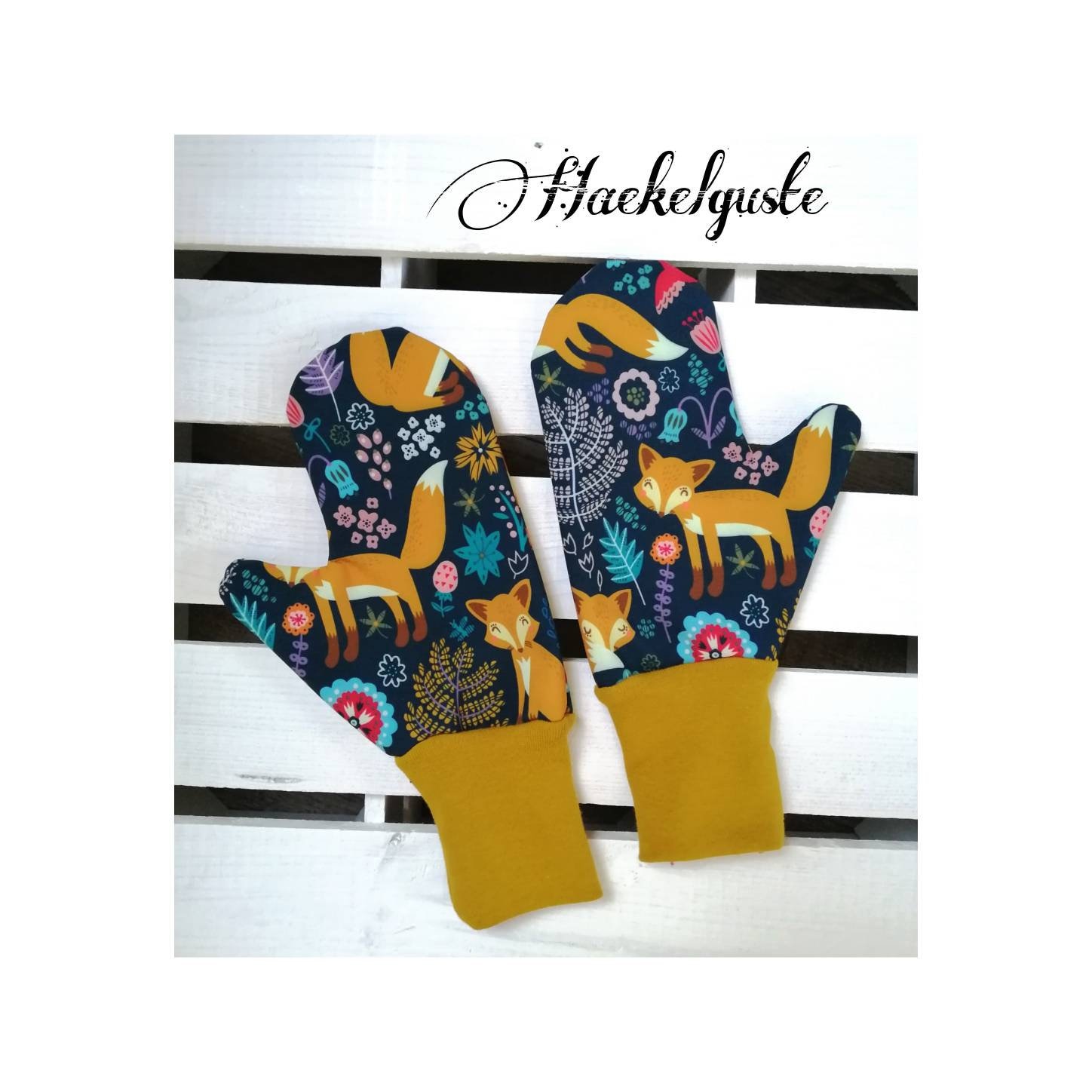5 Größen Softshell Handschuhe Kinder Fuchs Gefütterte Fäustlinge Baby Kleinkind Fausthandschuhe Mit Daumen von Haekelguste