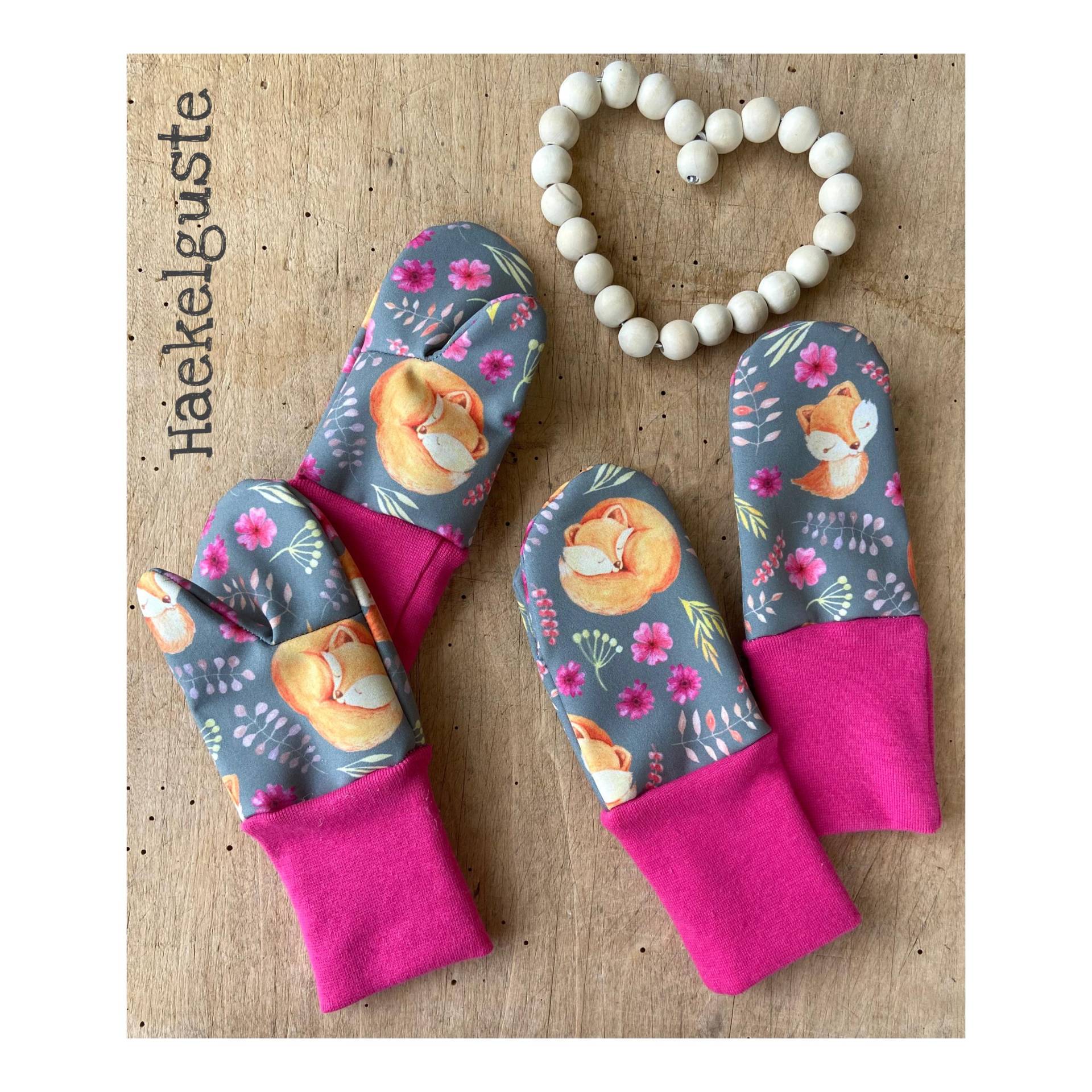 5 Größen Softshell Handschuhe Kinder Fuchs Gefütterte Fäustlinge Baby Kleinkind Fausthandschuhe Mit Daumen von Haekelguste