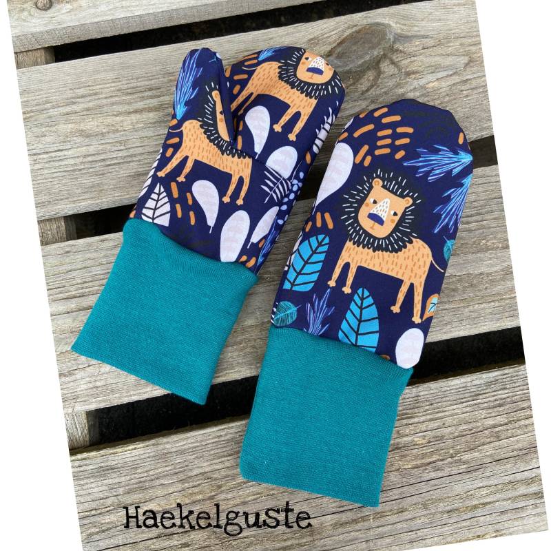 5 Größen Softshell Handschuhe Kinder Löwe Gefütterte Fäustlinge Baby Kleinkind Fausthandschuhe Mit Daumen von Haekelguste