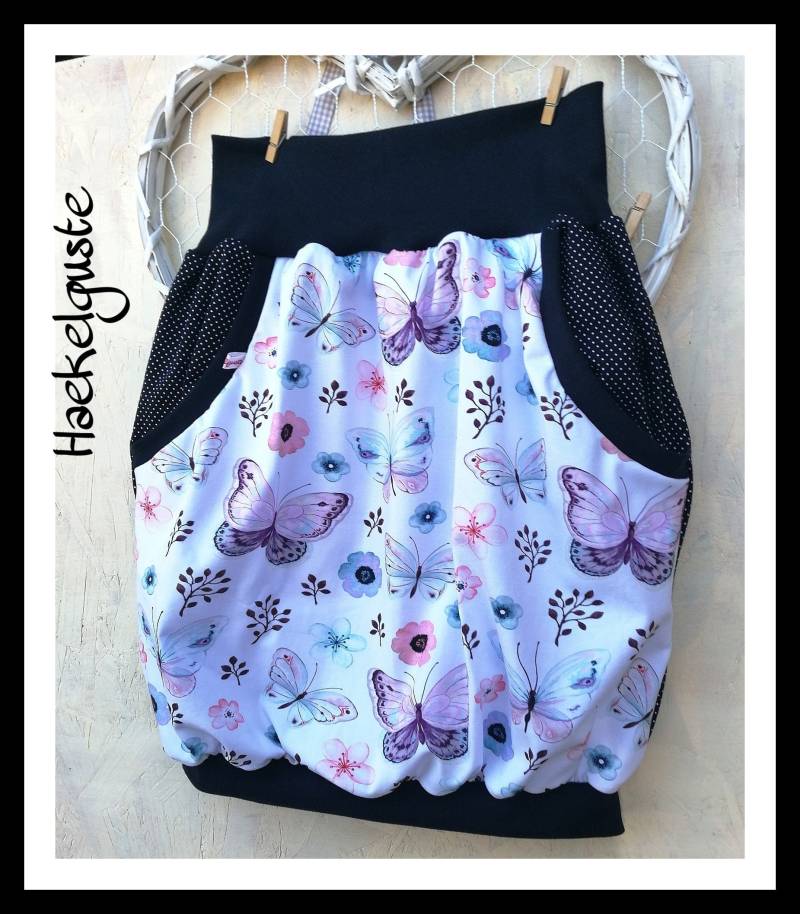 Ballonrock " Schmetterling" Damen Rock Mit Taschen Hüftrock von Haekelguste