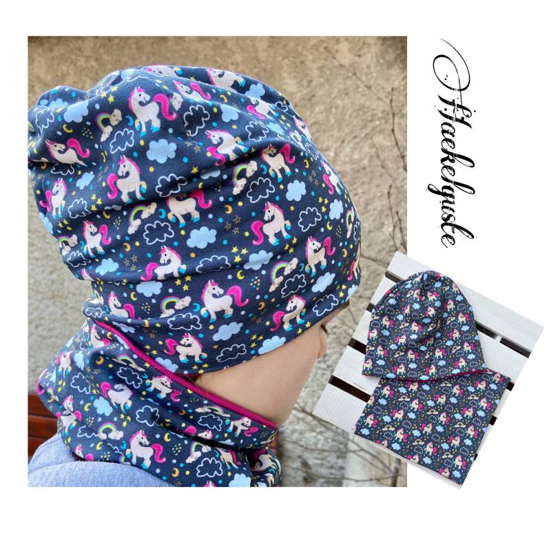 Beanie " Pferd Mütze Loop Set von Haekelguste