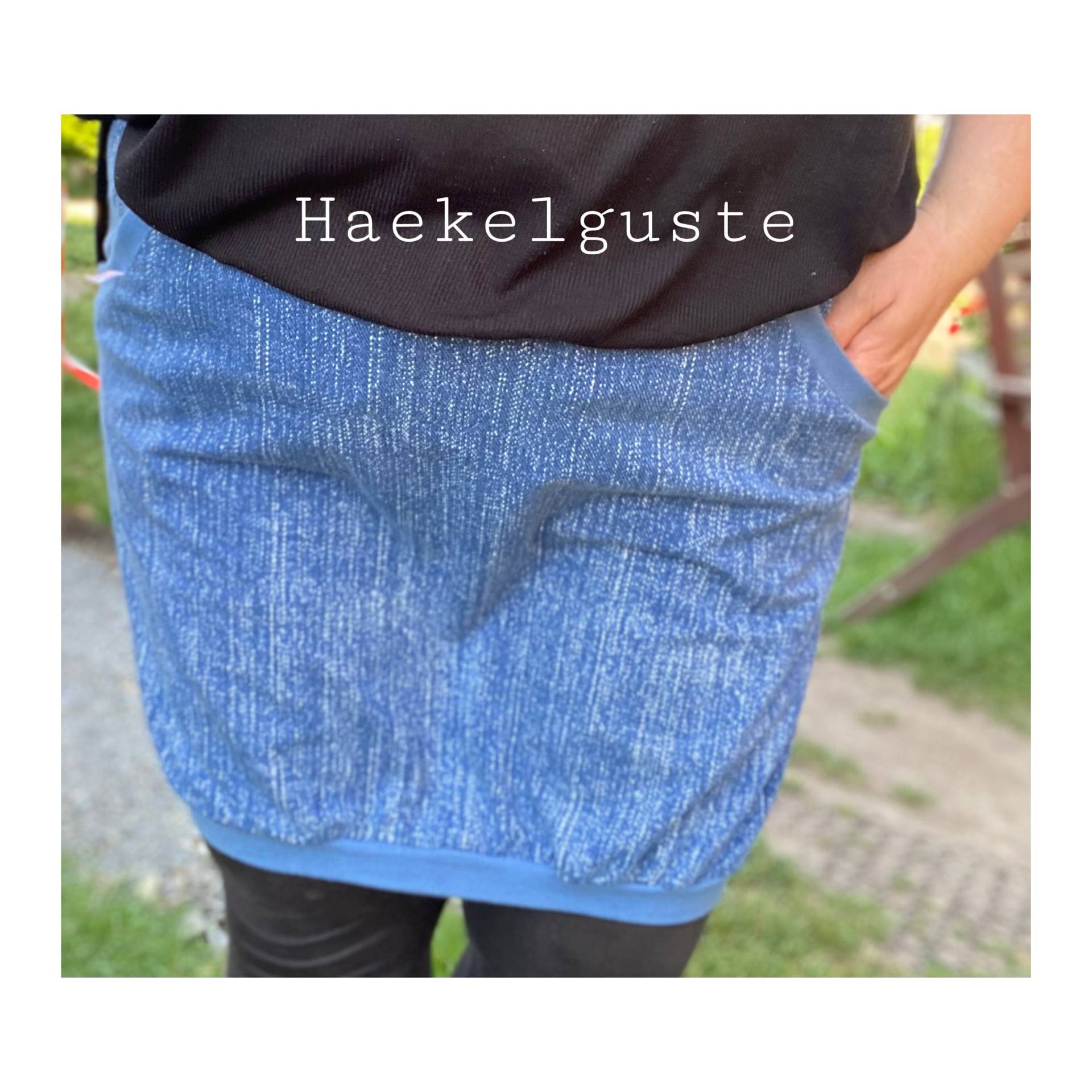 Bio Ballonrock Wunschgröße Jersey Damen Rock Jeans Blau Bio Ballonrock Wunschgröße Jersey Damen Rock Jeans Blau von Haekelguste