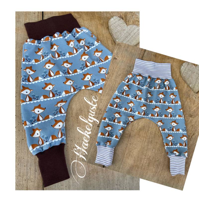 Bio " Fuchs Jersey Baby - Kinder Pumphose Sarouelhose Unisex Jogger Pants von Haekelguste