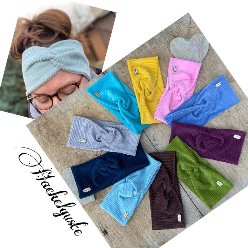 Bio Knotenstirnband 10 Farben von Haekelguste