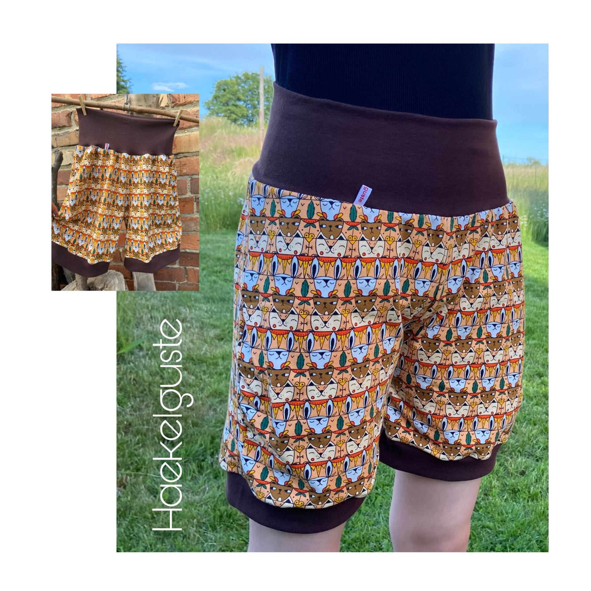 Damen Kurze Hose Shorts Hotpants Sommerhose Frau Woman Pants Retro Braun Gelb Damen Kurze Hose Shorts Hotpants Sommerhose Frau Woman Pants Retro Braun Gelb von Haekelguste