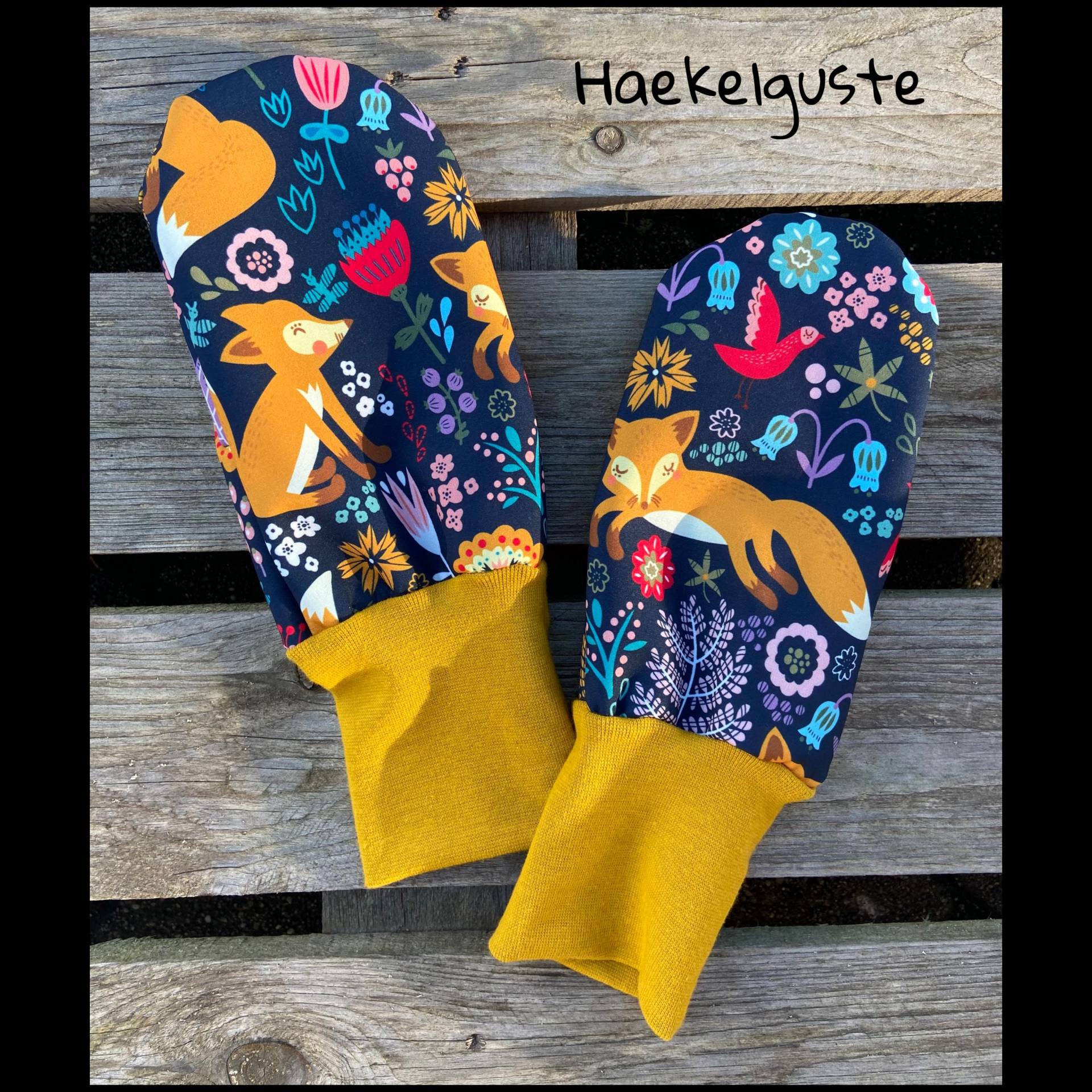 Damen Softshell Handschuhe Fäustlinge Fausthandschuhe von Haekelguste