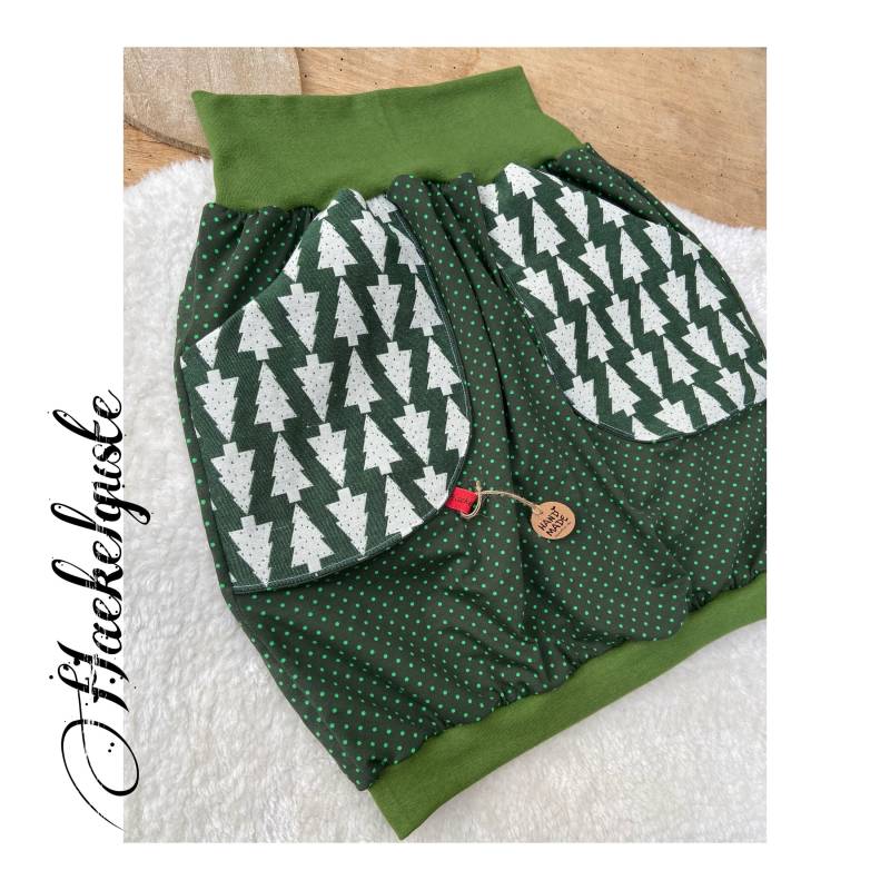 Damen " Tannenbaum Ballonrock Weihnachten Adventszeit Grün Rock Punkte Frau von Haekelguste