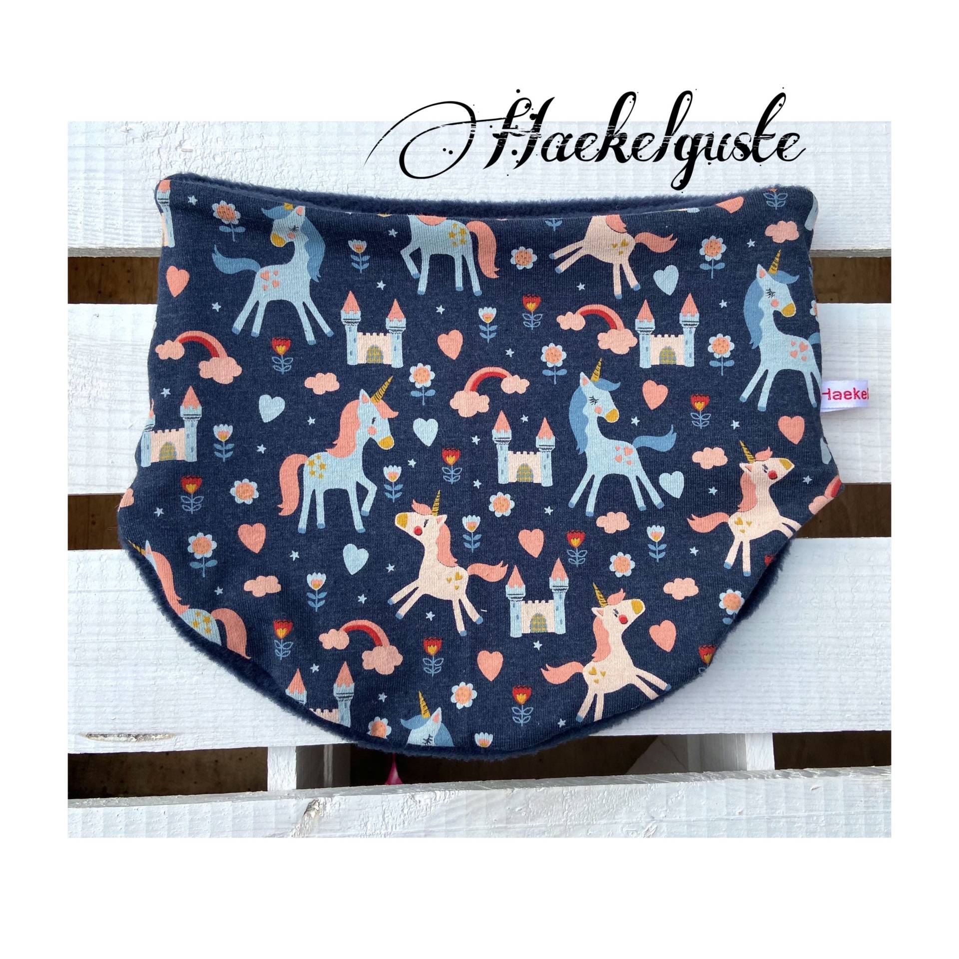 Fleece Halssocke " Einhorn" Dunkelblau Loop Mädchen Pferd Fleece Halssocke " Einhorn" Dunkelblau Loop Mädchen Pferd von Haekelguste