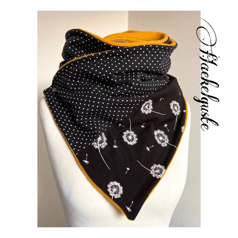 Fleece Wickelschal, Wickeltuch, Dreieckstuch von Haekelguste