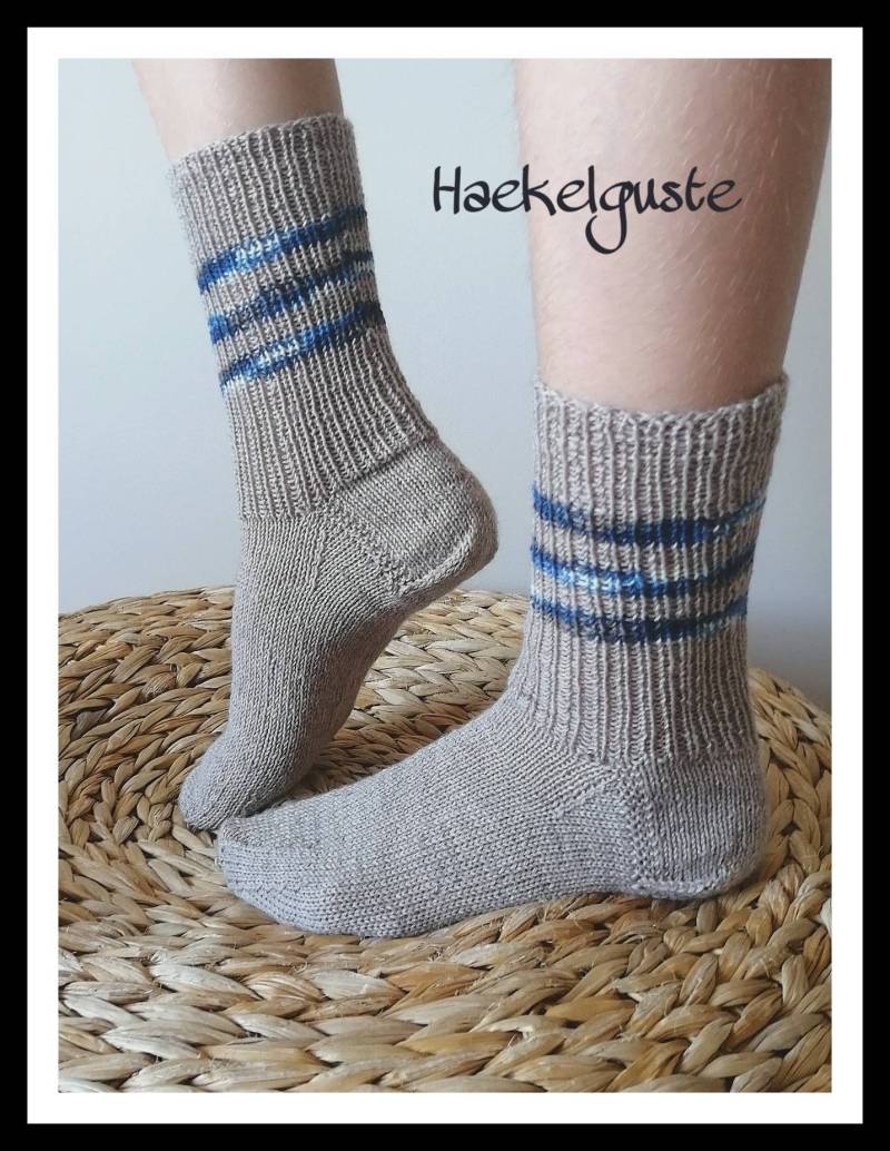 Gr. 36-37 Handgestrickte Socken Kinder Damen Wollsocken Unisex Gestrickt Wolle von Haekelguste