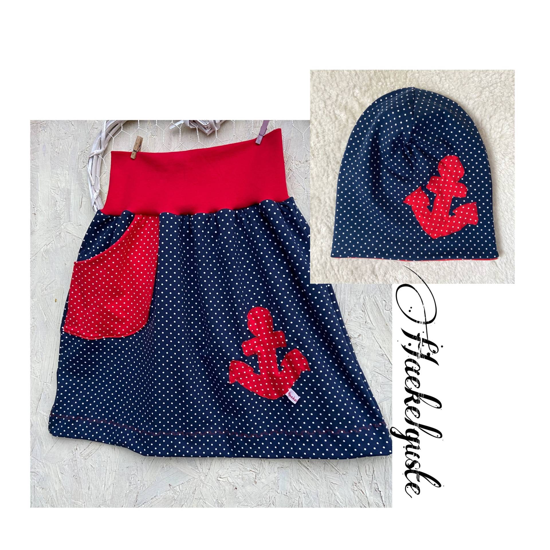 Gr. 36 Rock " Anker A-Form Liebling Damen Hüftrock von Haekelguste