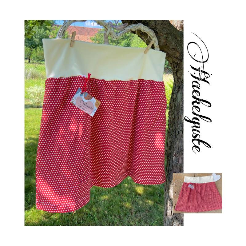 Gr. 48 Rock Damen Sommer Punkte Rot Xxl Curvy von Haekelguste