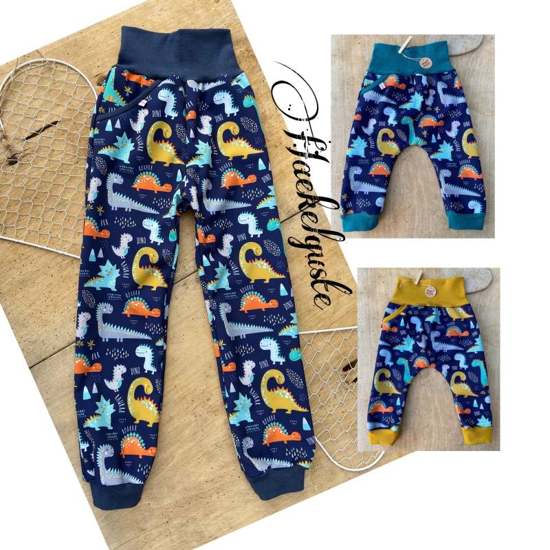 Gr. 74 - 140 Softshell Hose " Dino Matschhose Buddelhose Überhose Outdoor Pants Gefütterte Unisex Waldkindergarten Warme von Haekelguste