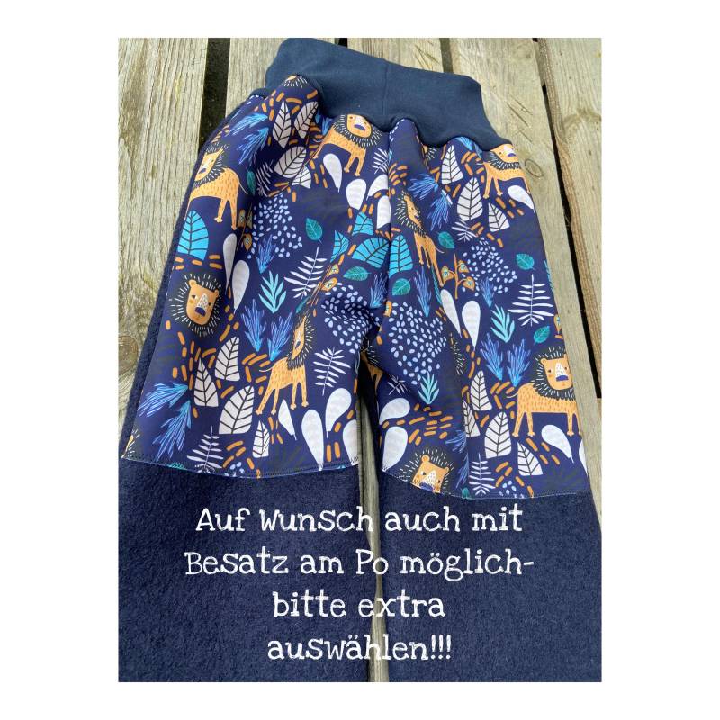 Gr. 74 - 152 Wollwalk Hose Mit Knie/Po Besatz Aus Softshell Überhose Outdoor Pants Gefütterte Unisex Waldkindergarten Warme von Haekelguste