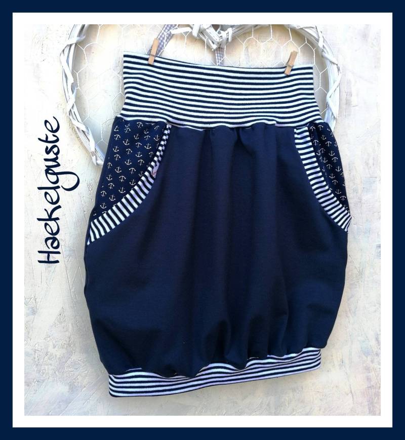 Gr. Xs - Xxl Ballonrock "Anker" Jersey von Haekelguste