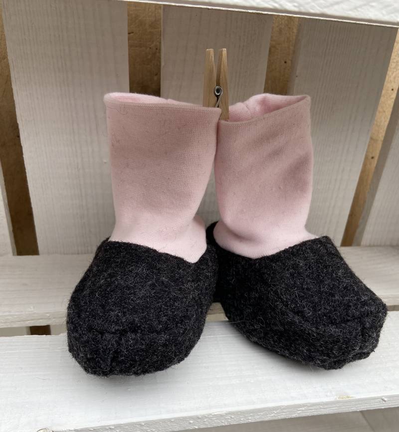 Krabbelschuhe Tragepuschen Wollwalk 6-12 Mon. Babyschuhe Schurwolle Tragebaby Wolle Puschen Mädchen Schuhe Erste Geschenk Überzieher von Haekelguste