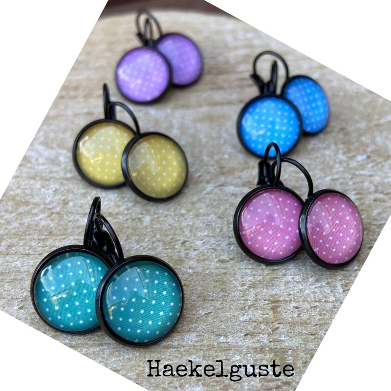 Ohrhänger 12 Mm Edelstahl Schwarz Schmuck Ohrringe Mädchen Geschenk Damen von Haekelguste