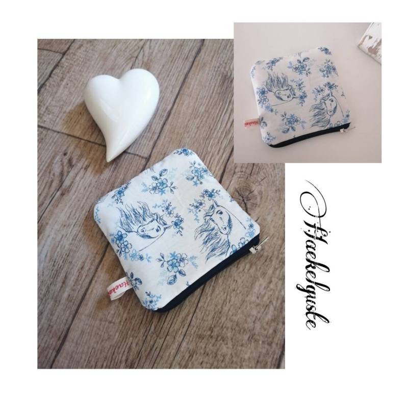 Pferde Portemonnaie Kleingeldbörse Geldbörse Mädchen Geschenk Pferdefreunde von Haekelguste